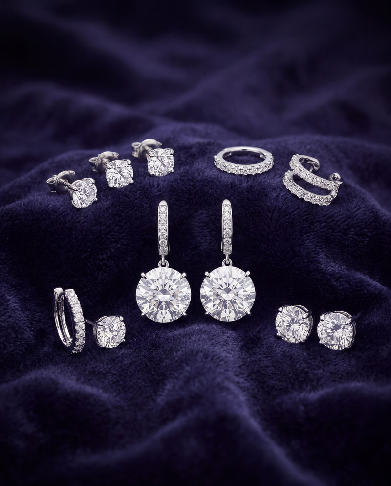 Gold and diamond earrings in 14K gold — DEEVE