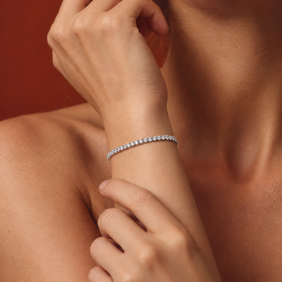 2 Carat Lab Grown Diamond Tennis Bracelet in 14K White or Yellow Gold