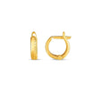 Textured Huggie Hoop Earrings in 14K Yellow Gold | 10mm x 3mm