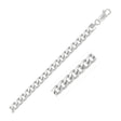 Semi-Solid Miami Cuban Chain Necklace in 14K White Gold | 7.00mm