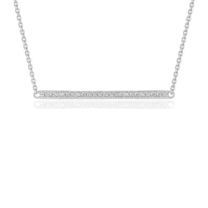 Diamond Bar Pendant Necklaces DEEVE