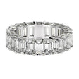 7.00 ct Emerald Cut Lab Grown Diamond Eternity Ring in 14K White Gold