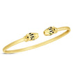 Panther Head Cuff Bangle in 14K Yellow Gold | 3mm