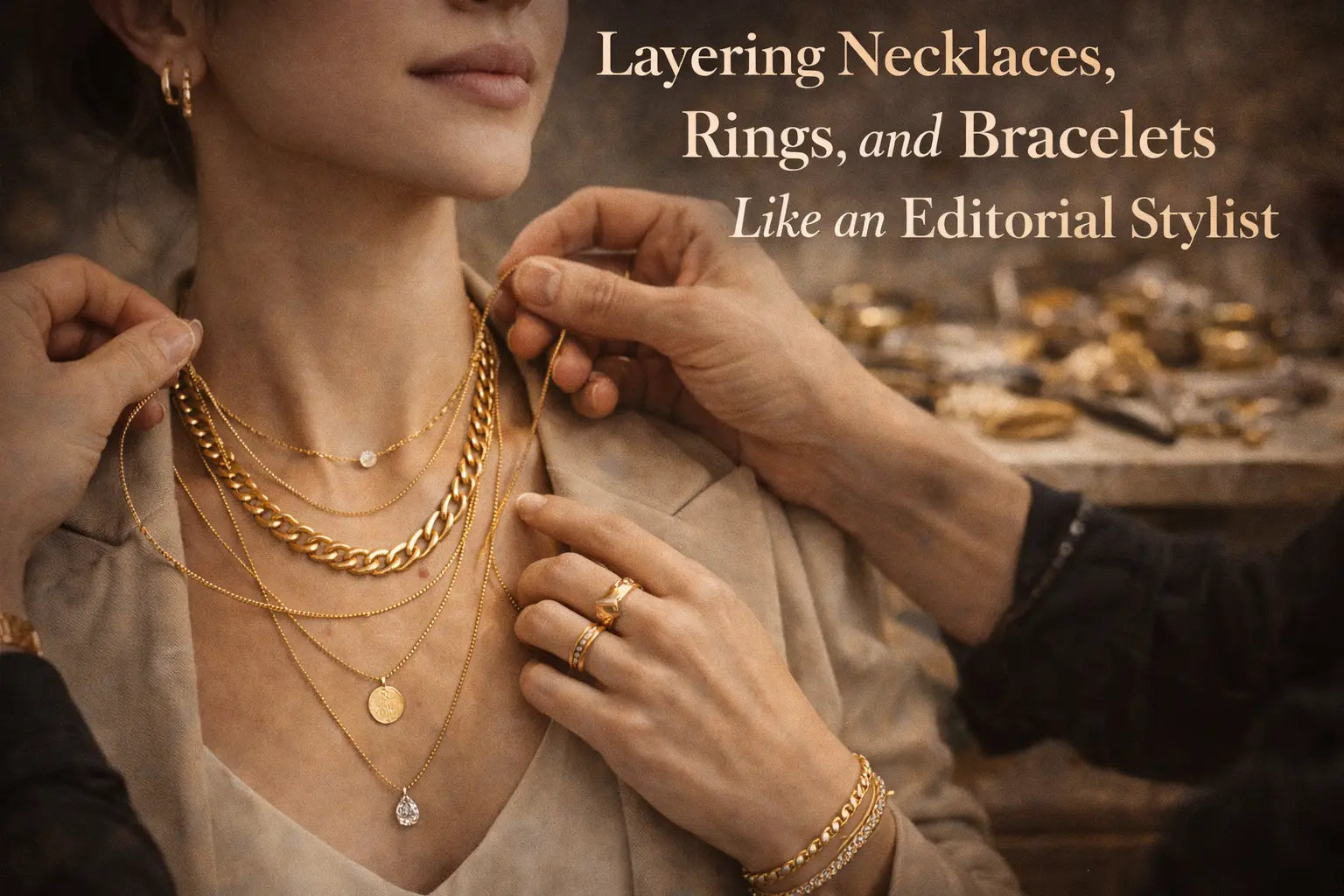 Layering Necklaces, Rings, and Bracelets Like an Editorial Stylist DEEVE
