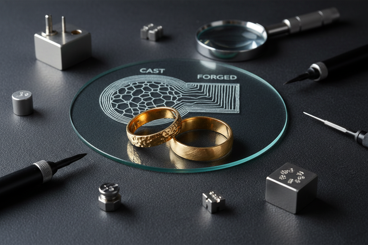 Casting vs Forging Gold Jewelry: Structural Differences