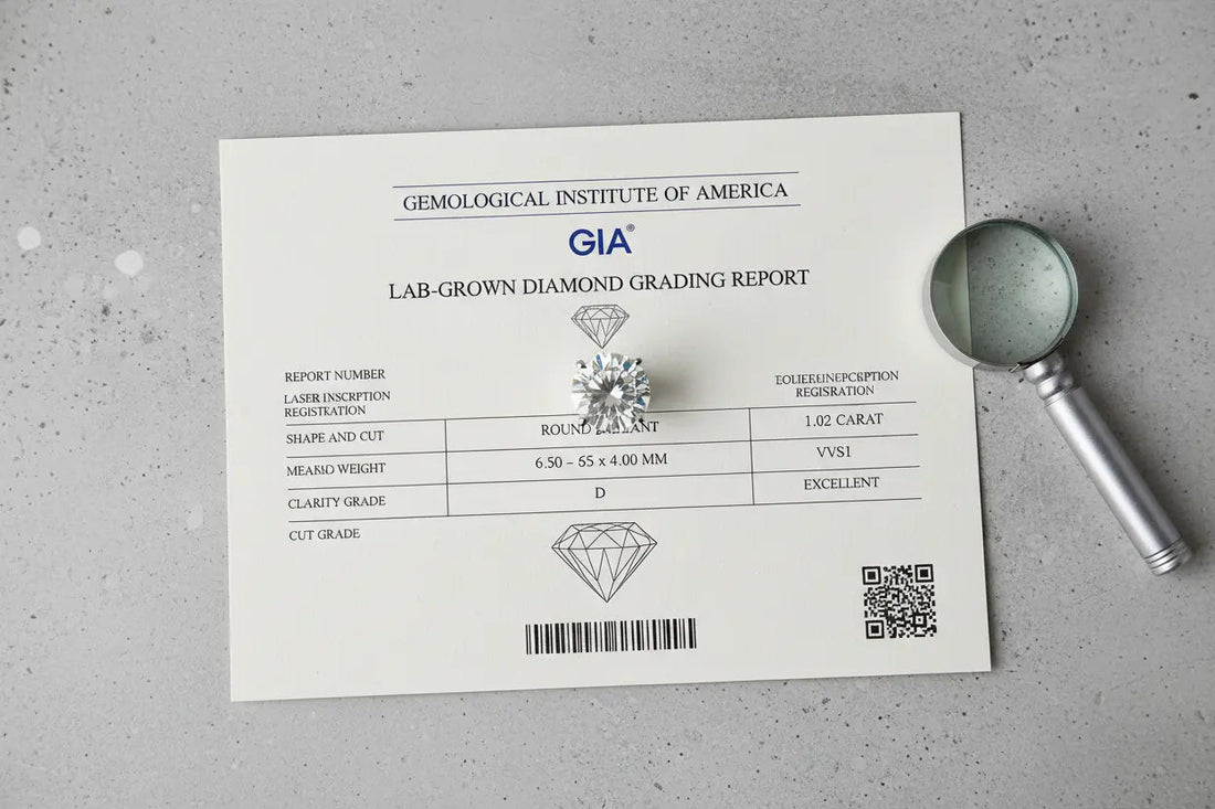 IGI lab grown diamond certificate — grading report showing 4Cs, laser inscription and verification guide