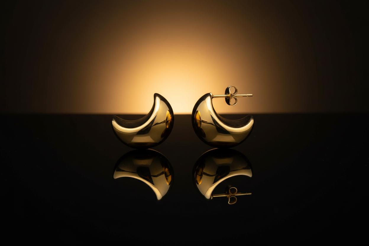 Gold Stud Earrings DEEVE