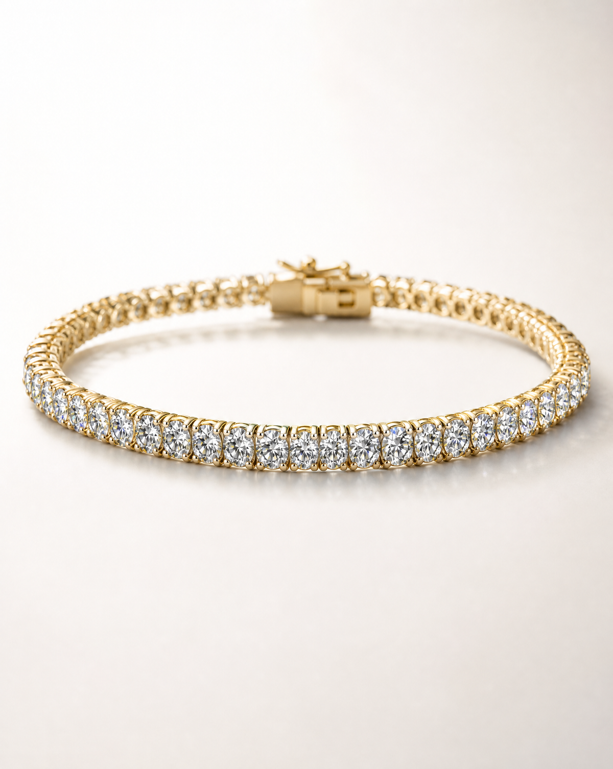 Deeve's Lab grown diamond tennis bracelet in 14K solid white gold 