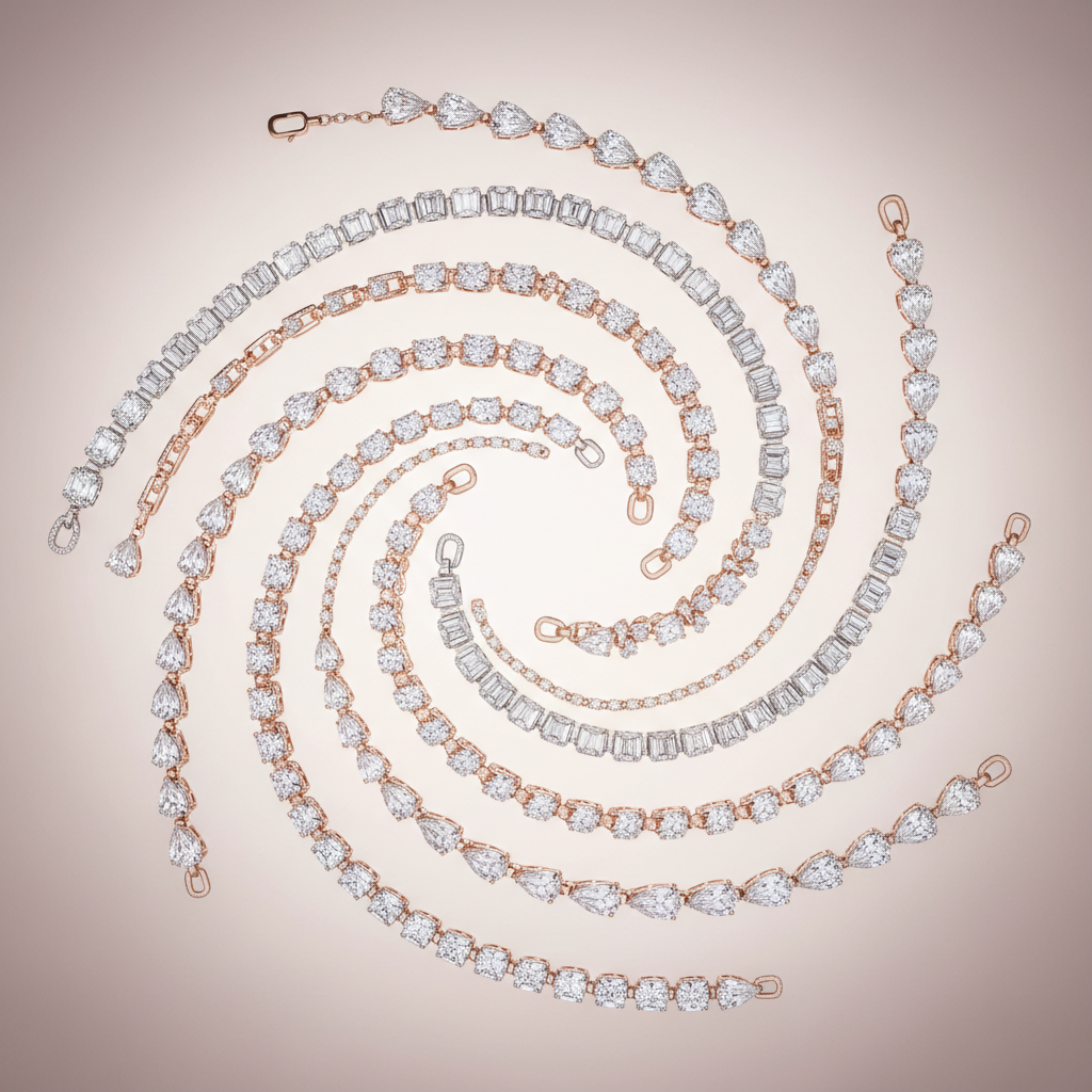 14K gold paperclip chain bracelet with lab grown diamond link from Deeve jewelry Canada