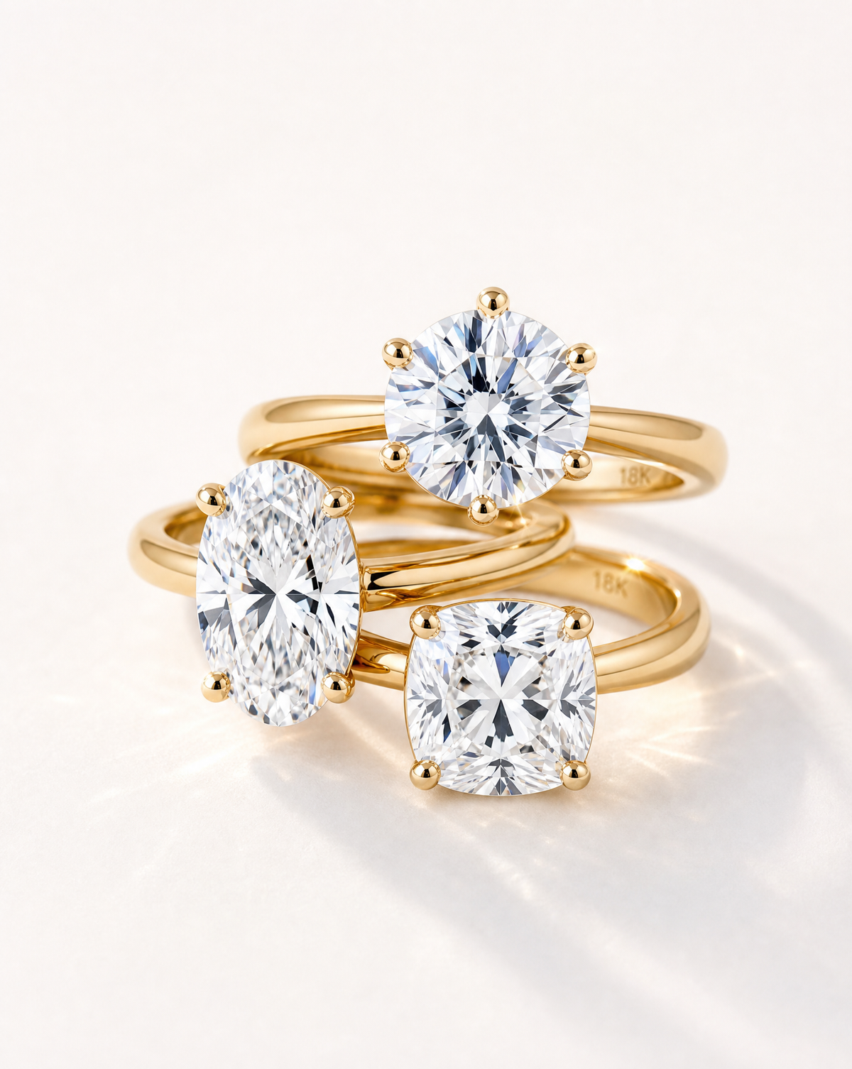 Diamond engagement ring in 14K white gold — DEEVE