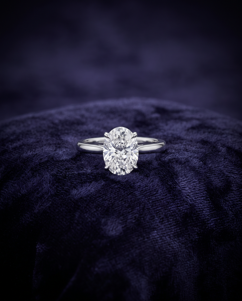 Diamond engagement ring in 14K white gold — DEEVE