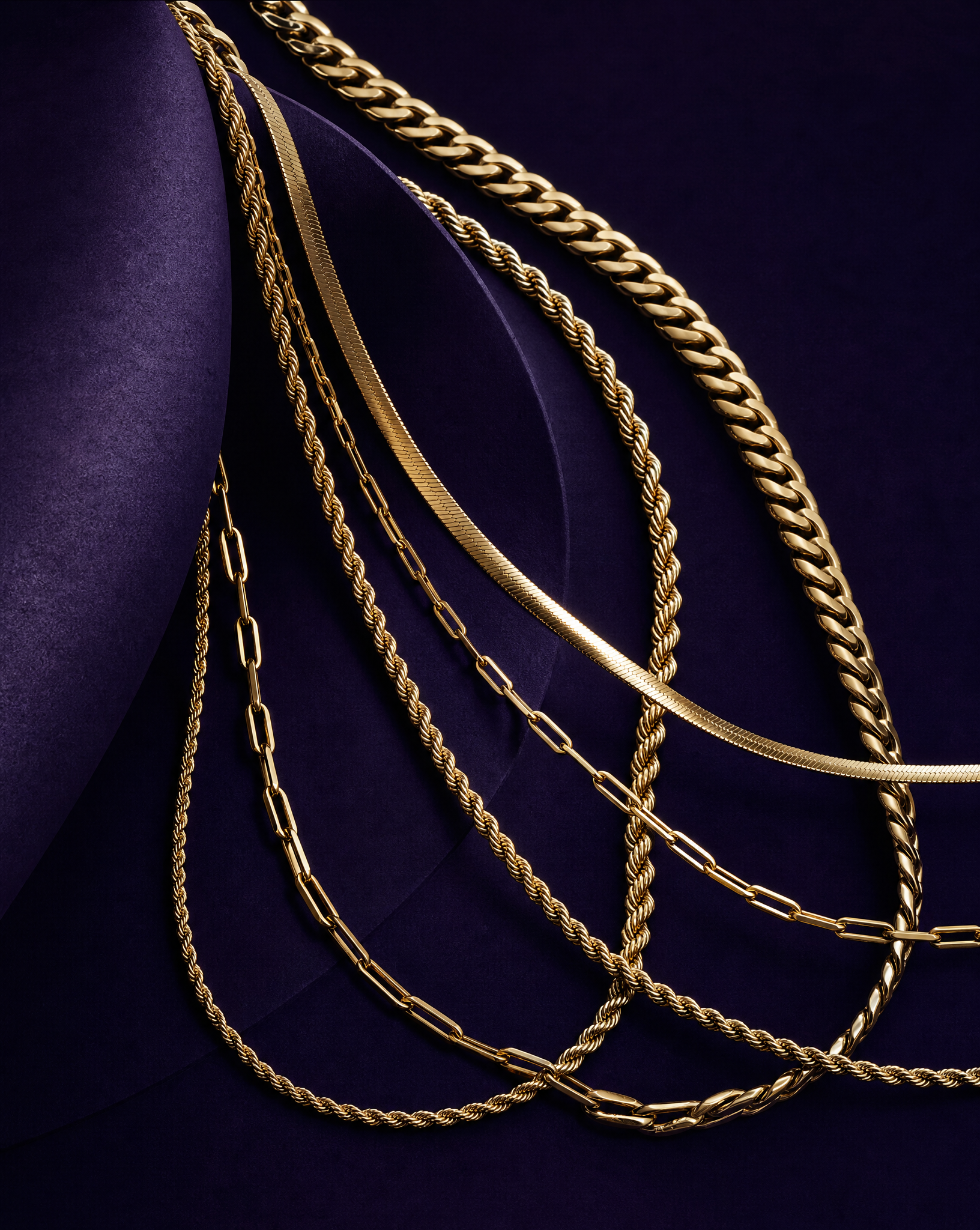 Solid 14K gold chain necklace — DEEVE