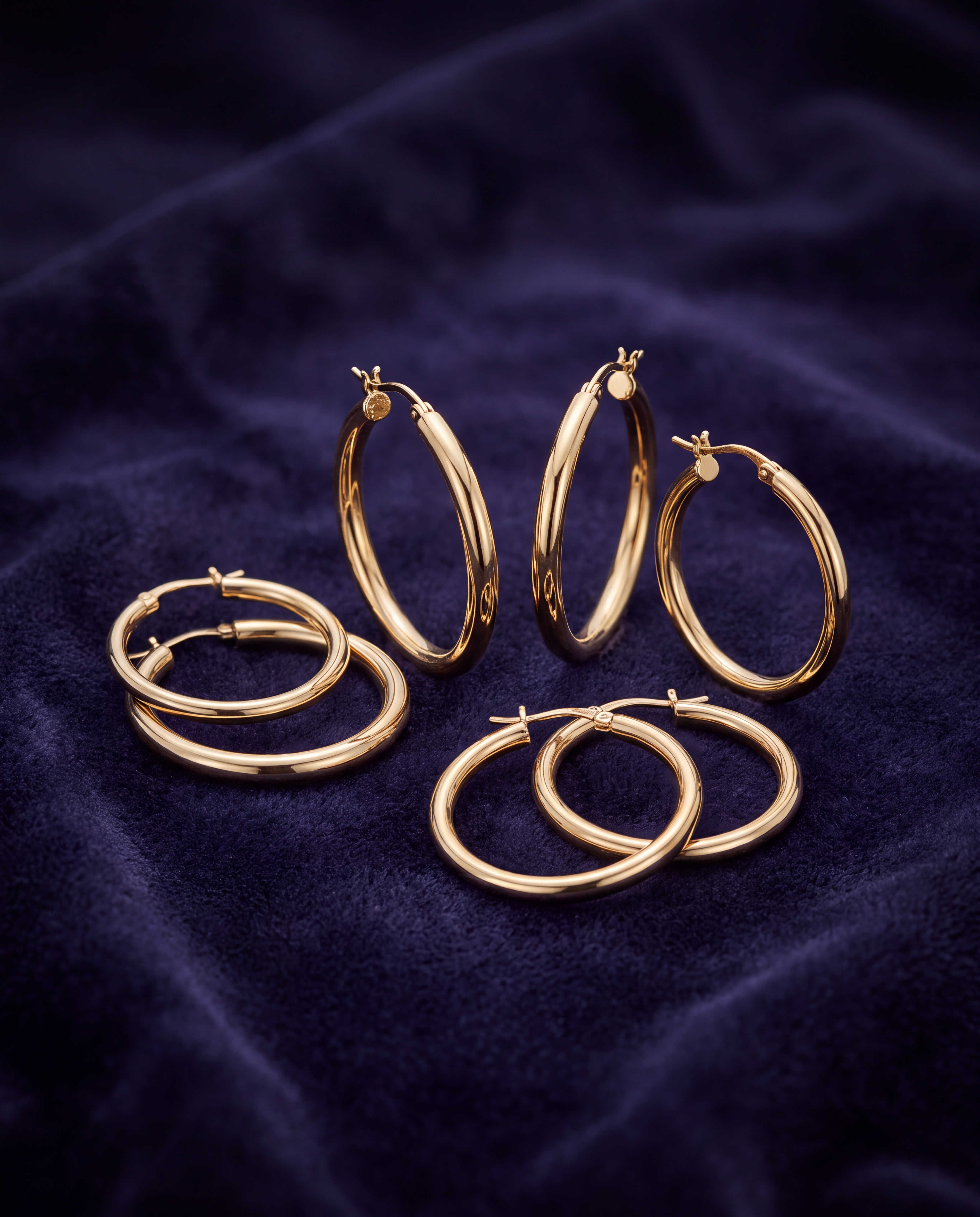Gold hoop earrings in 14K yellow gold — DEEVE