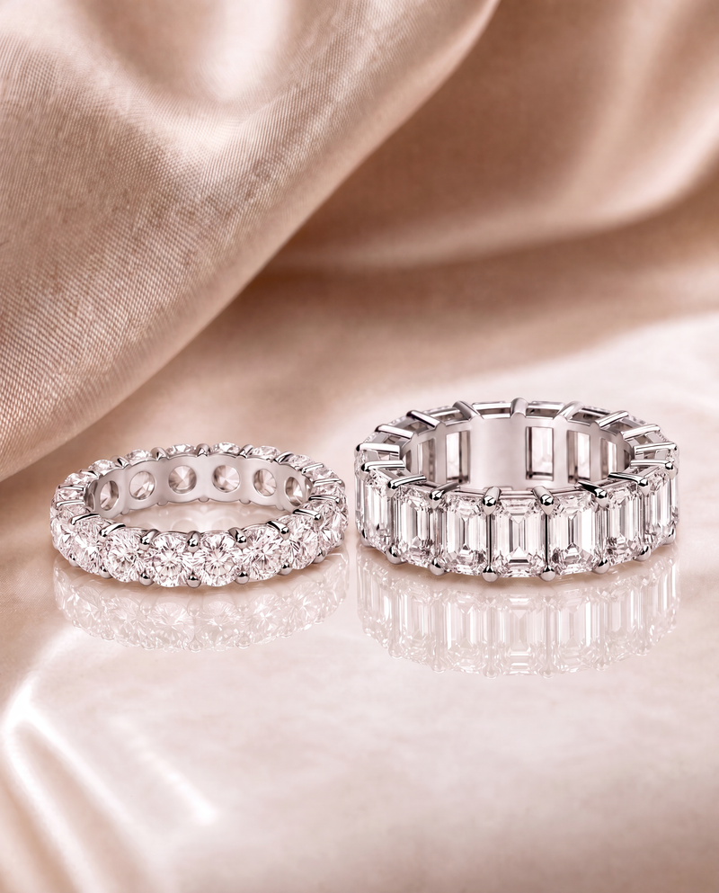 Diamond Eternity Ring Dark Background