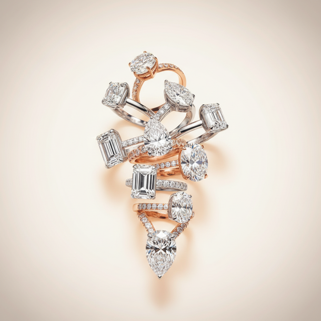 Lab grown diamond engagement ring in 14K yellow gold from Deeve jewellery Canada