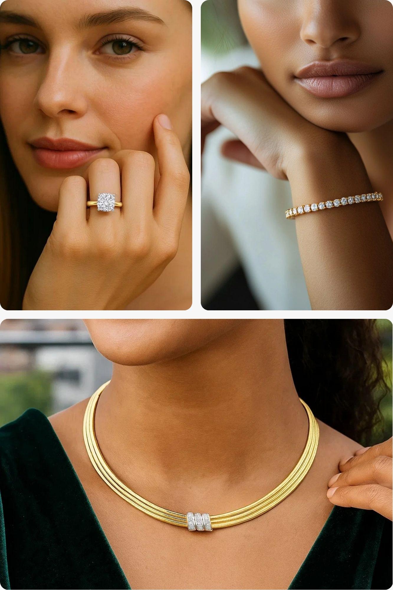 2 Carat Cushion Lab Grown IGI G/VS1 Diamond Solitaire Ring in 14K Yellow Gold