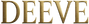 Gold 'DEEVE' tlogo on a white background