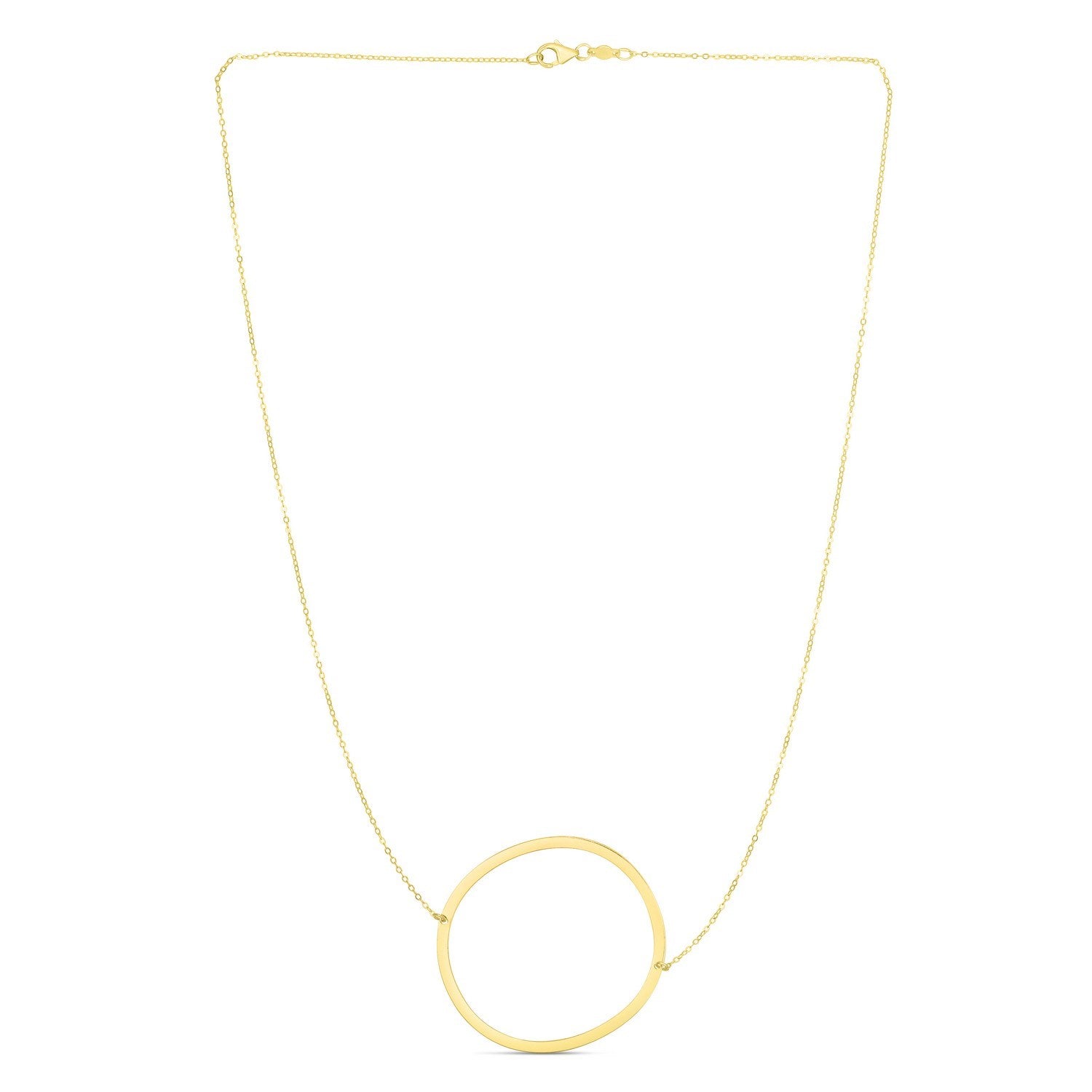 14K Yellow Gold Yours Truly Large Initial O Necklace