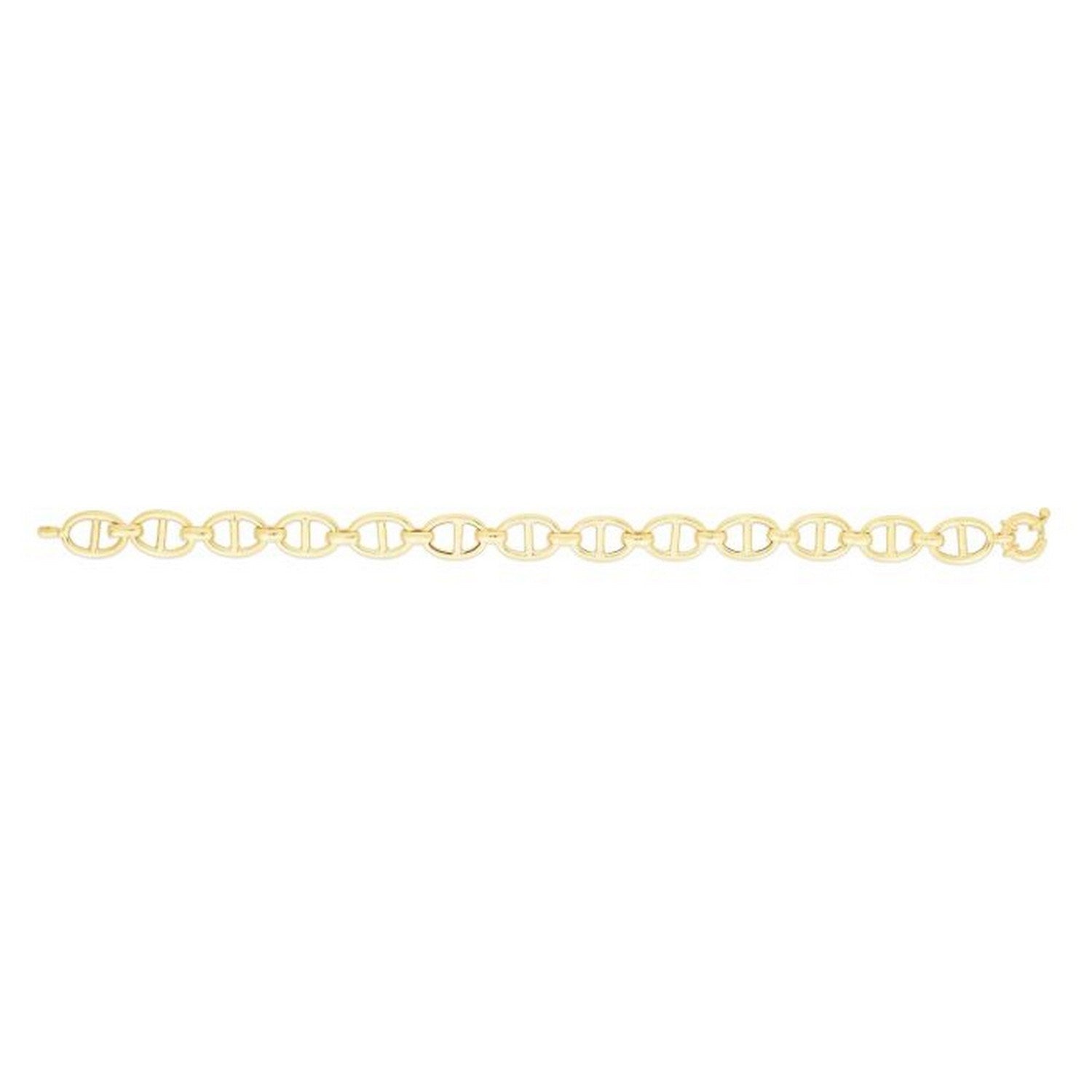 14K Gold Chain - High-Polish Mariner Link 8.8mm