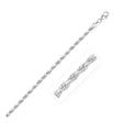 Solid Diamond-Cut Rope Chain Necklace in 14K White Gold | 3.00mm