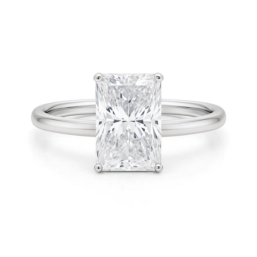 5ct Radiant Lab Grown Diamond Ring | 14K Gold