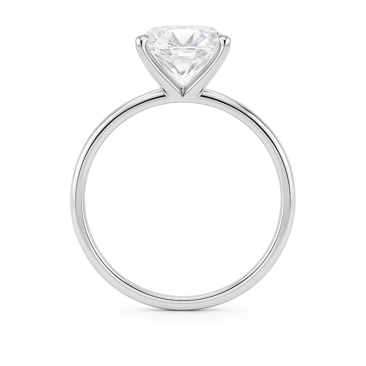 5.ct Radiant Cut Lab Grown Diamond Solitaire Ring in 14K White Gold | IGI Certified