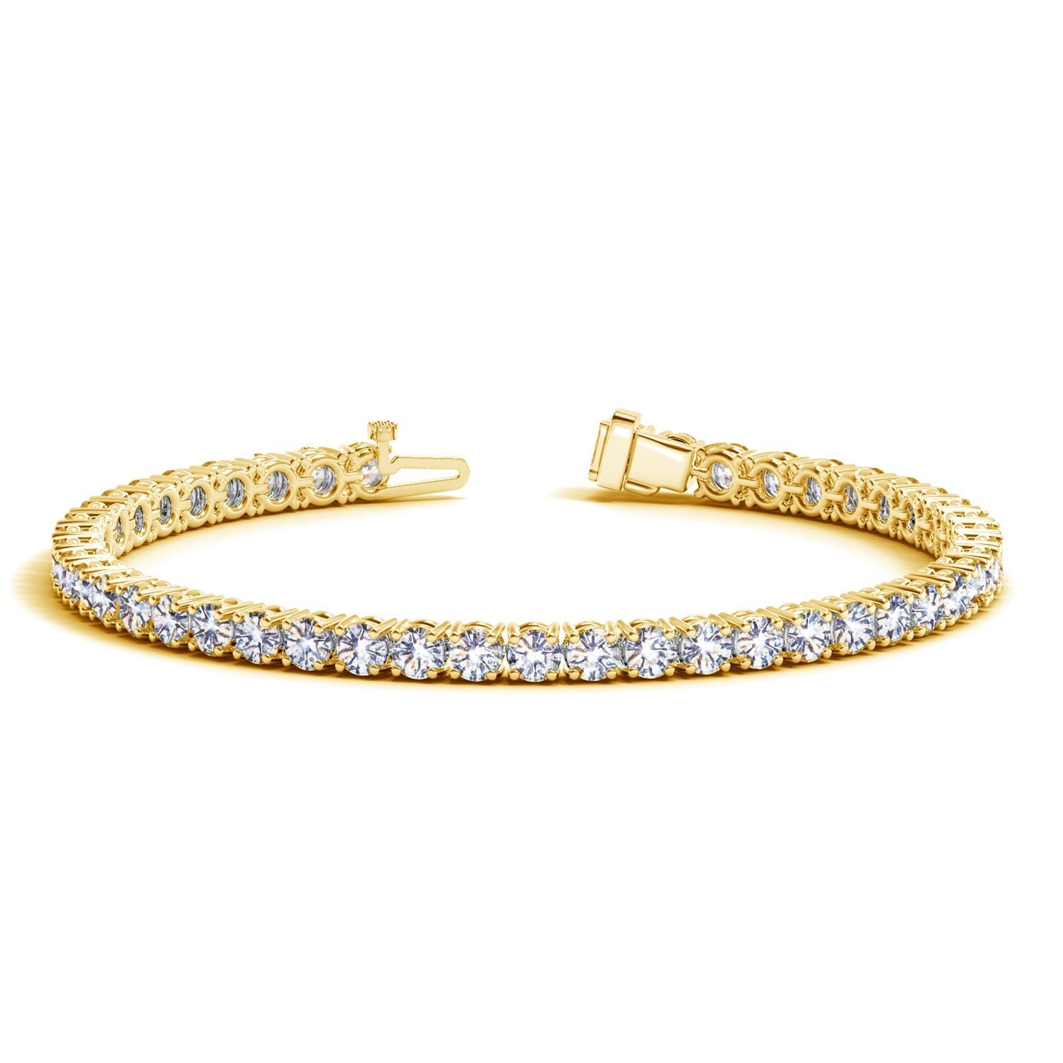 14K Gold Diamond Tennis Bracelet - 10ct Lab‑Grown Round