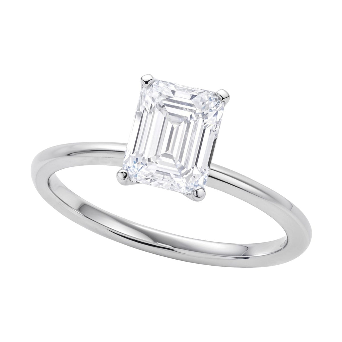 1.5ct Emerald Lab Grown Diamond Ring | 14K Gold | Canada