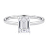 1.50.ct Emerald Cut Lab Grown Diamond Solitair Ring In 14K White Gold | IGI Certified