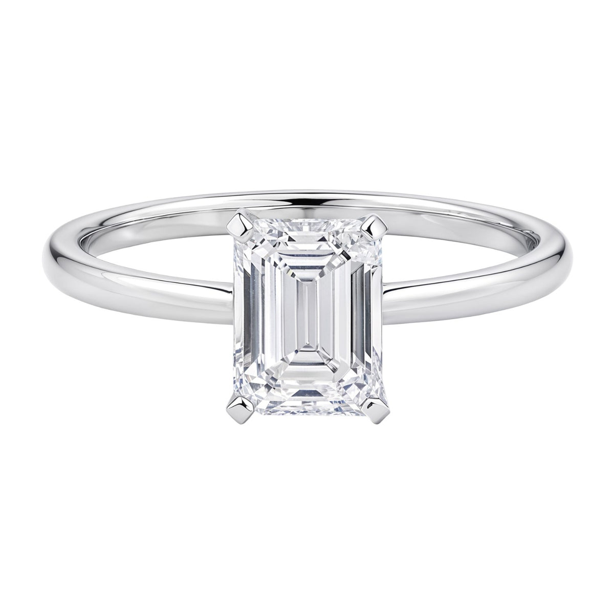 1.5ct Emerald Lab Grown Diamond Ring | 14K Gold | Canada
