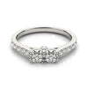 Two Stone Side-by-Side Diamond Ring in 14K White Gold