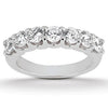 Seven Stone Scalloped Diamond Wedding Band in 14K White Gold | 1.05 Ct