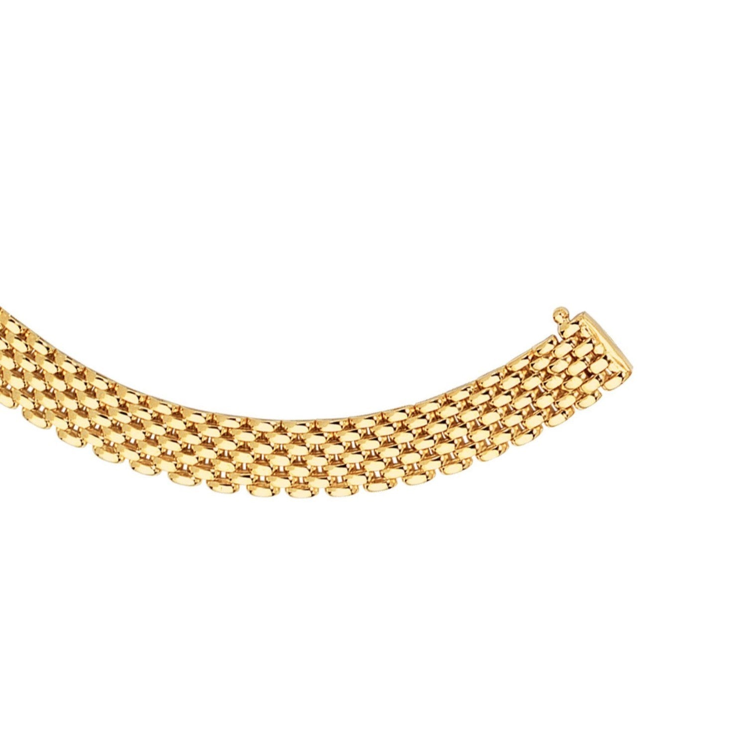 14K Gold Panther Bracelet - Flexible 9mm