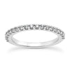 Scalloped Diamond Wedding Band in 14K White Gold | 0.38 Ct