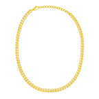 Cuban Chain Choker Necklace in 14K Yellow Gold