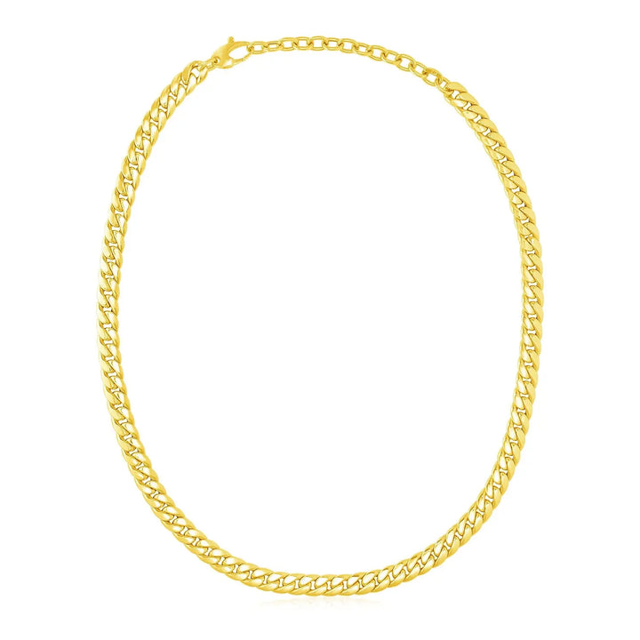Cuban Chain Choker Necklace in 14K Yellow Gold  Chains DEEVE