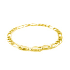 14K Yellow Gold Solid Figaro Bracelet