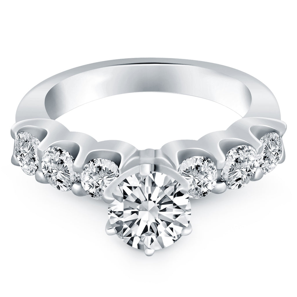 Diamond Engagement Ring in 14K White Gold | 1.70 Cttw
