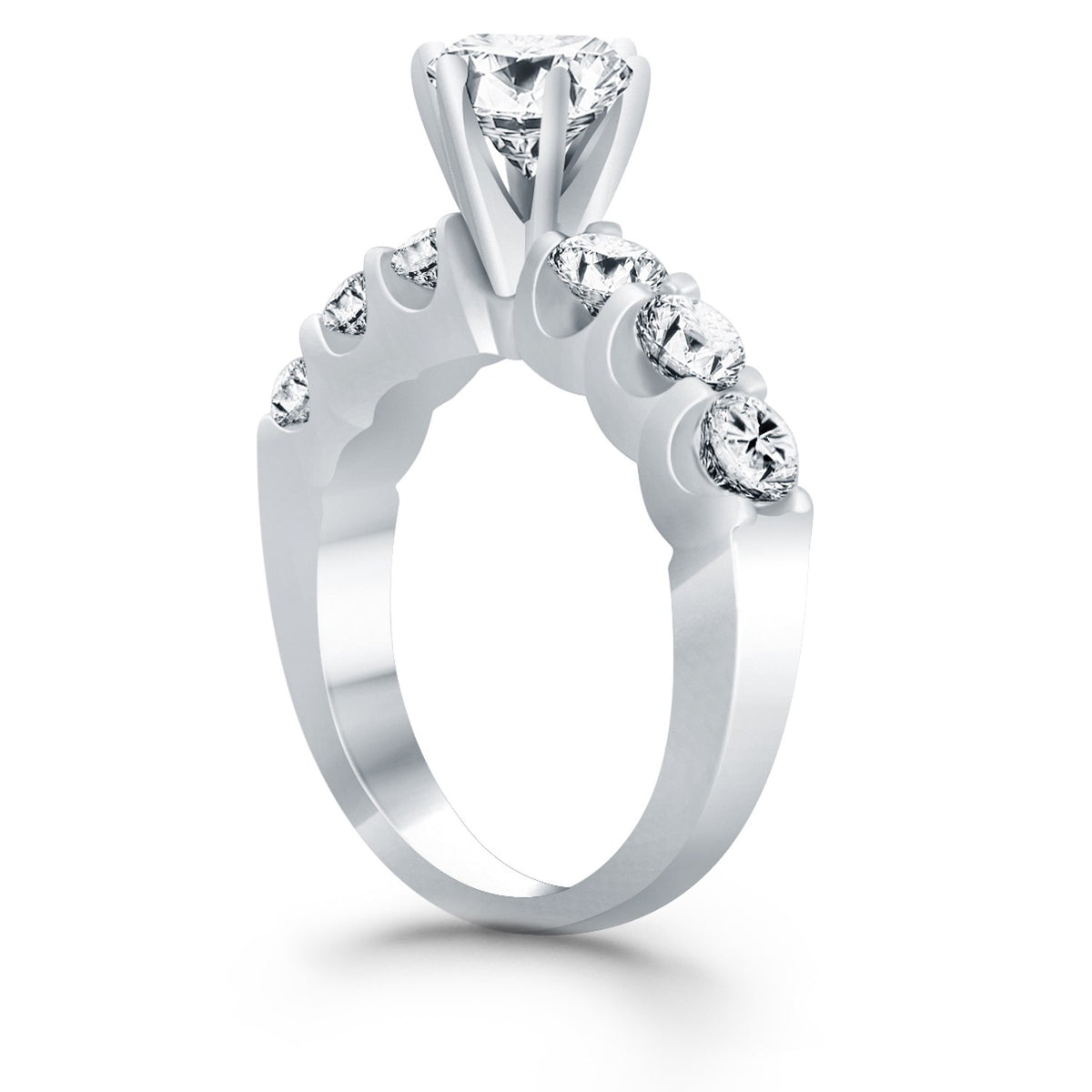 Diamond Engagement Ring in 14K White Gold | 1.70 cttw