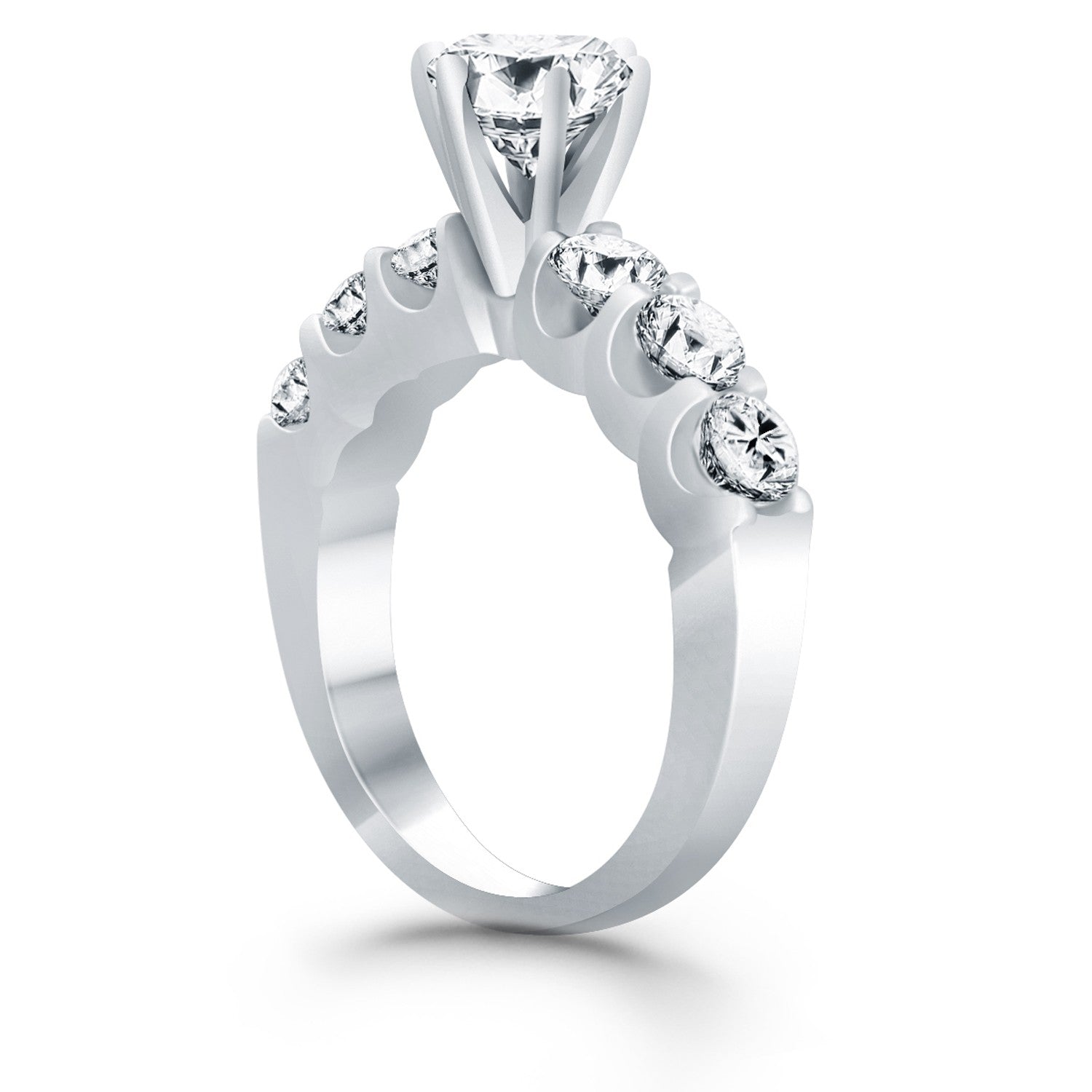 Diamond Engagement Ring in 14K White Gold | 1.70 Cttw