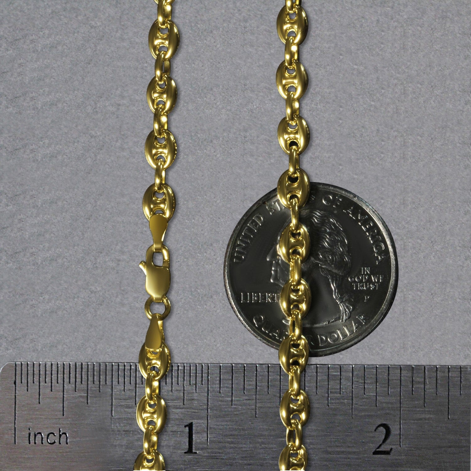 14K Gold Mariner Chain - Puffed 4.7 mm Links
