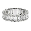8.00 ct Emerald Cut Lab Grown Diamond Eternity Ring in 14K White Gold