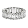 8.00 ct Emerald Cut Lab Grown Diamond Eternity Ring in 14K White Gold