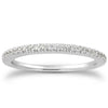 Pavé Diamond Wedding Band in 14K White Gold | Vintage Engraved
