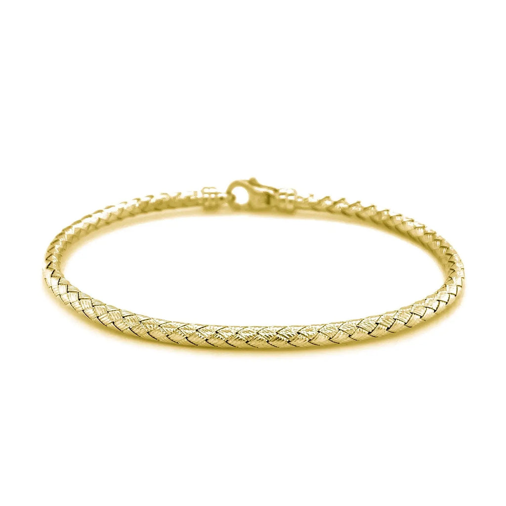 Fancy Weave Bangle in 14K Yellow Gold  Bangles DEEVE