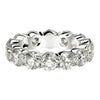 6.00ct Round Lab Grown Diamond Eternity Ring 14K White Gold — Top View, DEEVE