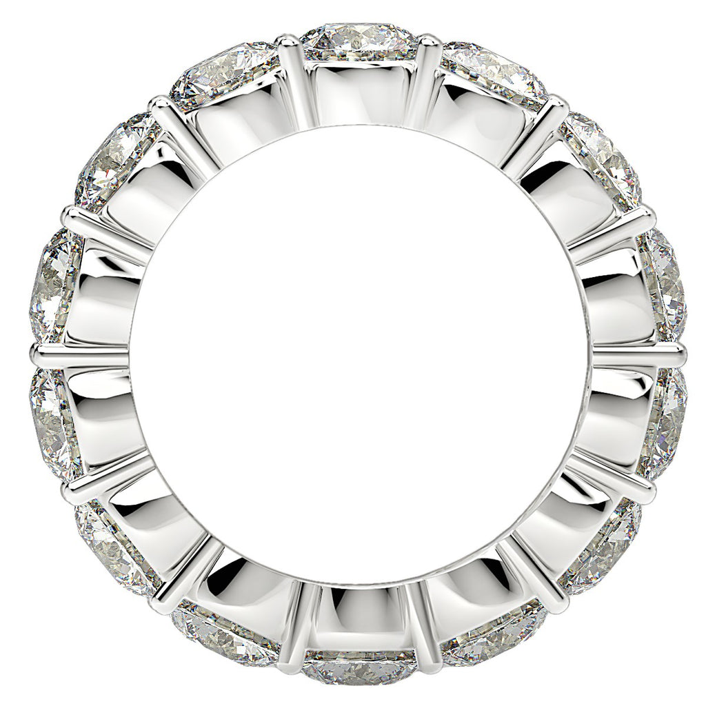 6.00ct Round Cut Lab Grown Diamond Eternity Ring — Close-Up of Setting, DEEVE