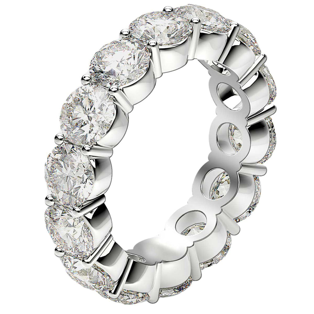 6.00ct Round Lab Grown Diamond Eternity Ring — Band Width Detail, DEEVE