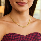 Lite Figaro Chain in 14K Yellow Gold