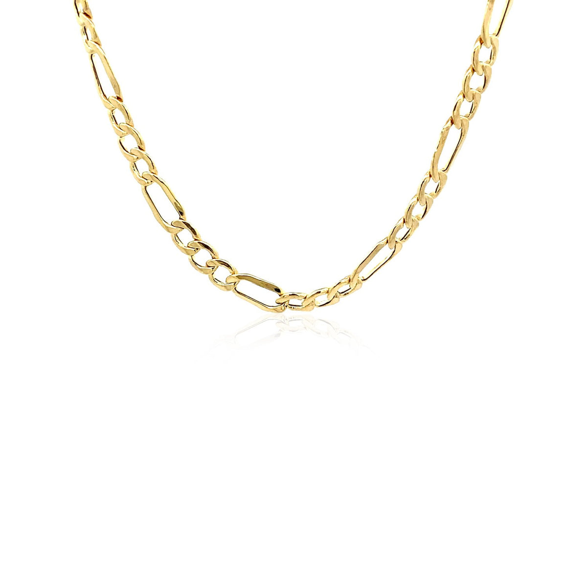 Figaro chain necklace in 14K yellow gold, 4.70mm